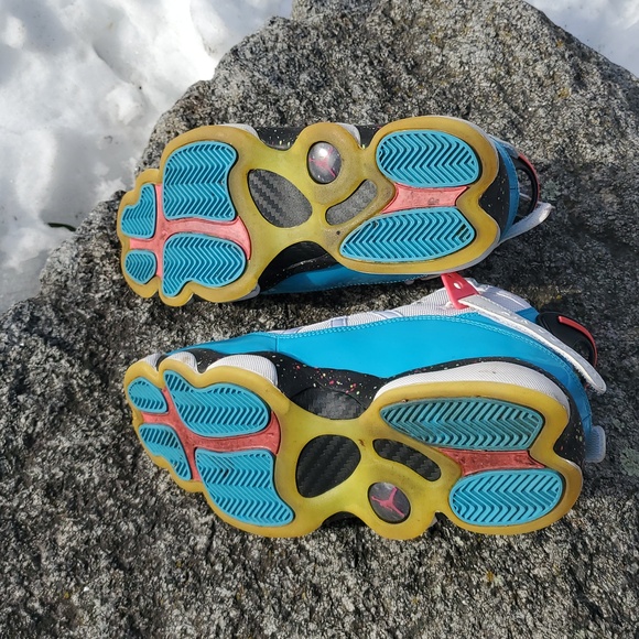 Air Jordans 6 Rings "Blue Fury Cyber Pink" Men's Size 8 - Picture 6 of 16